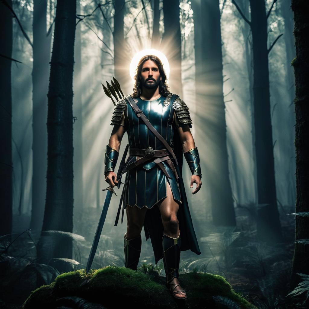 Jesus the Warrior in a Dark Forest