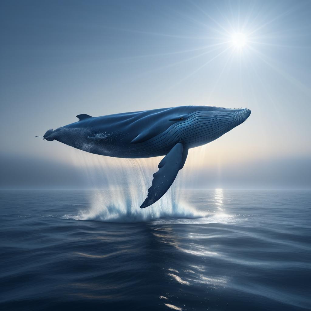 Cinematic Breach of a Giant Blue Whale