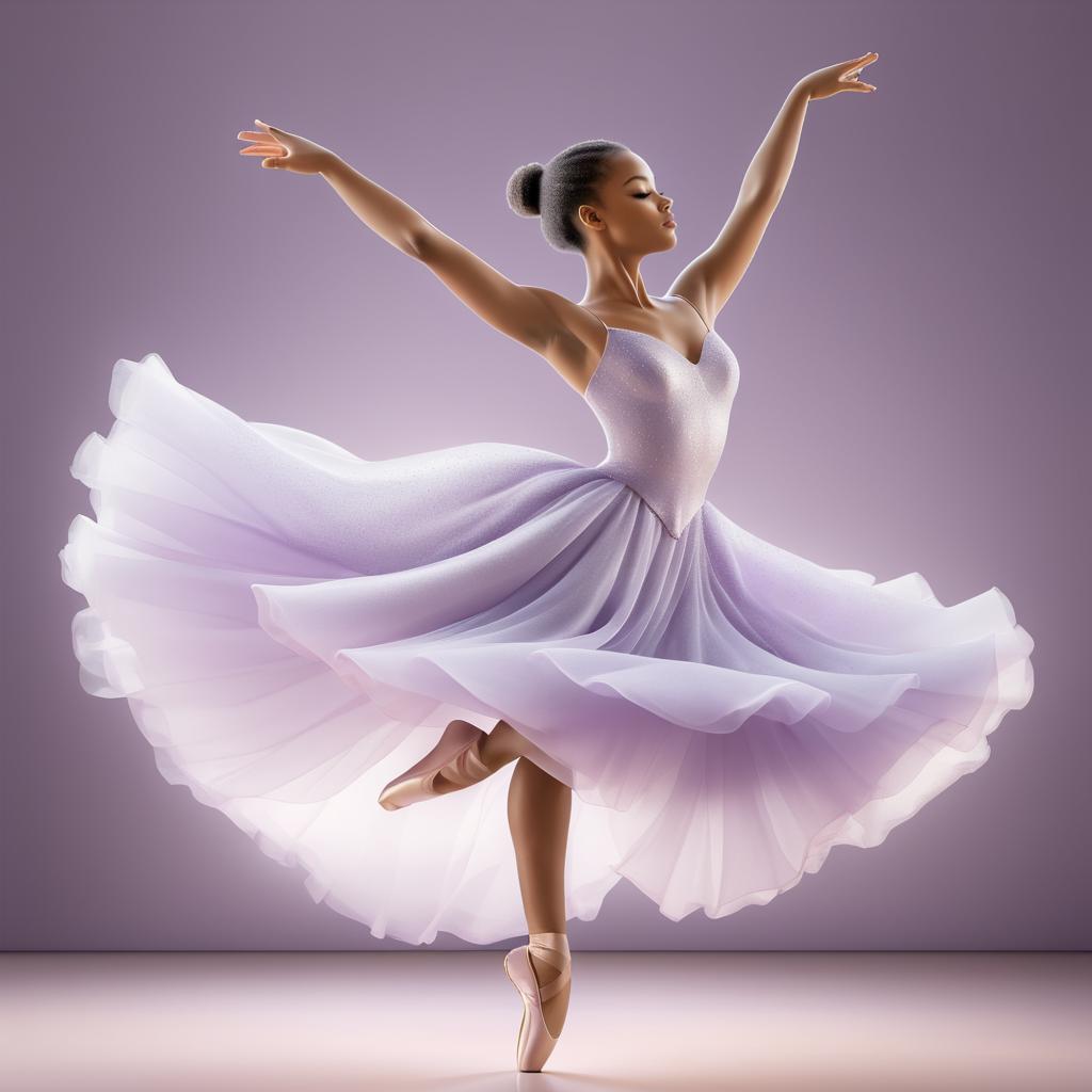 Elegant Ballerina in Lavender Hues