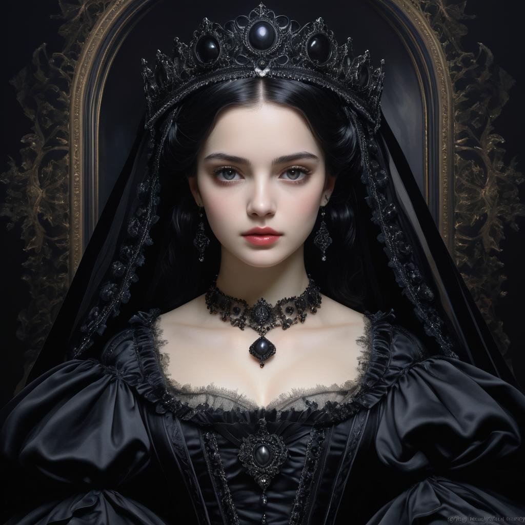 Gothic Princess Portrait in Dark Aesthetic