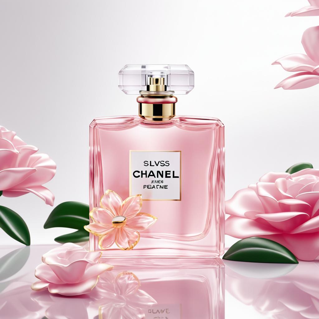 Vibrant 3D Floral Scene for Chanel