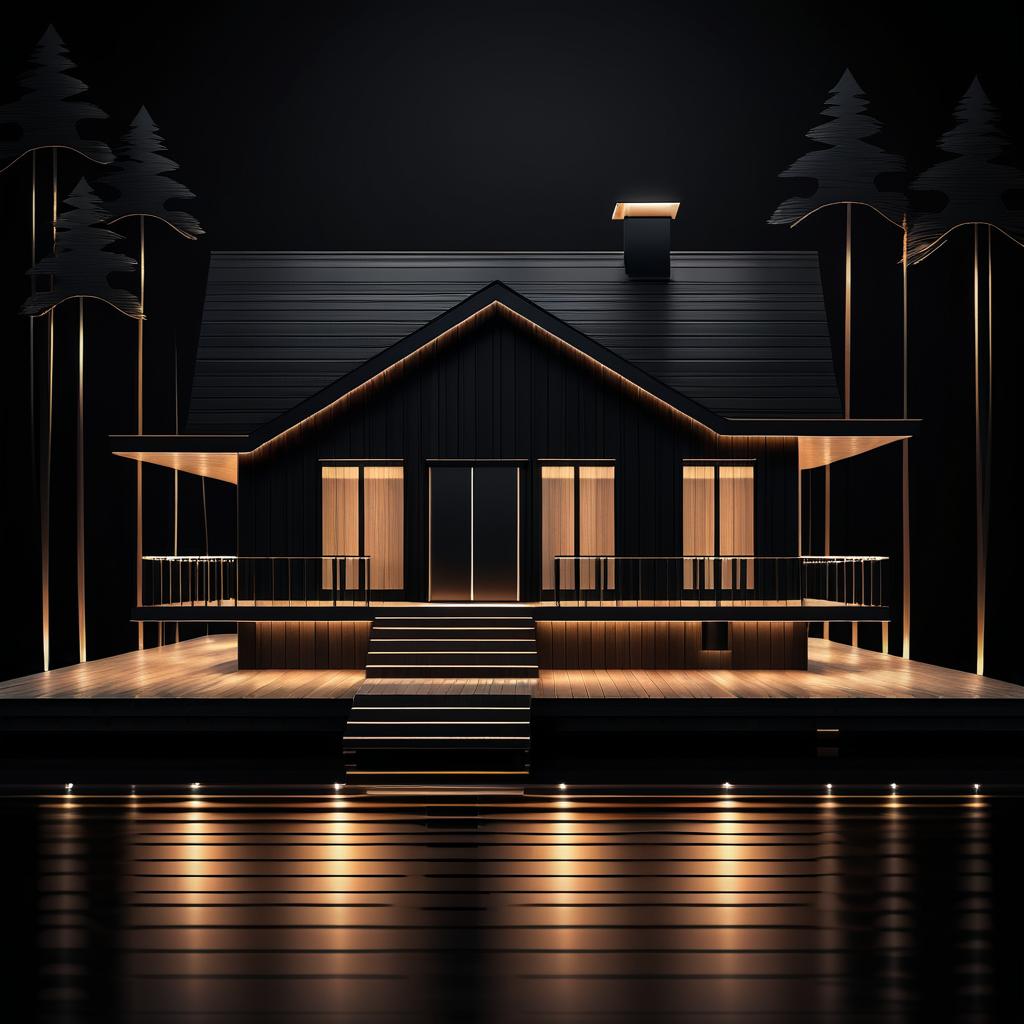 Elegant Wooden House by the Lake