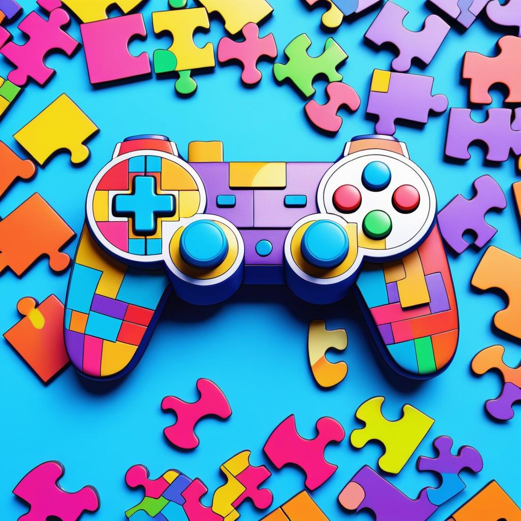 Whimsical Puzzle Piece Game Controller