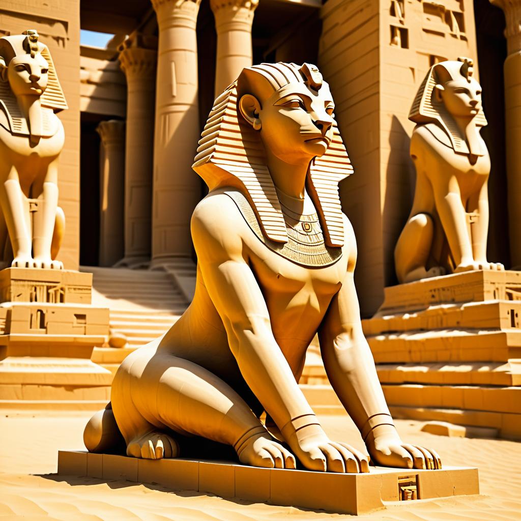 Majestic Sphinx Among Ancient Ruins