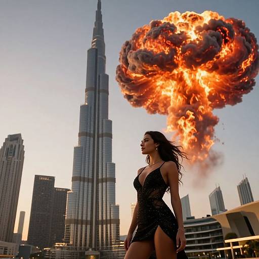 Influencer Photoshoot Amid Nuclear Blast