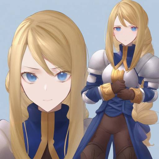 Illustration of Agrias oaks, final fantasy in the style of Betabeet
