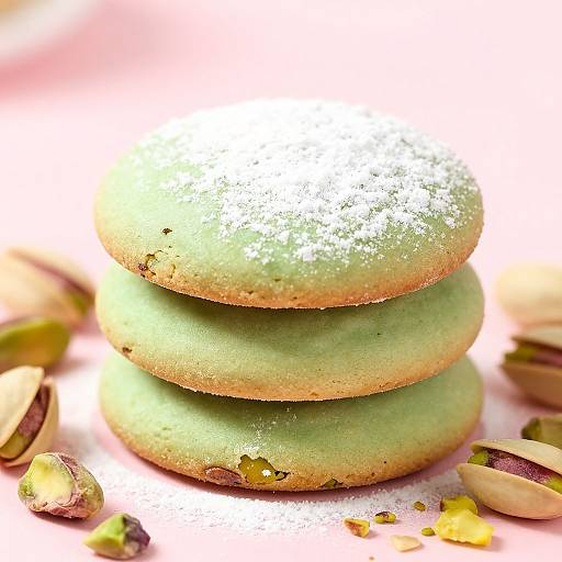Close-up of Green Pistachio Cookies