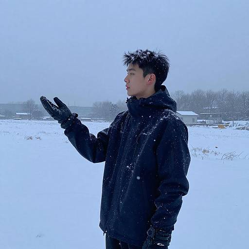 Winter Tranquility with Snowfall