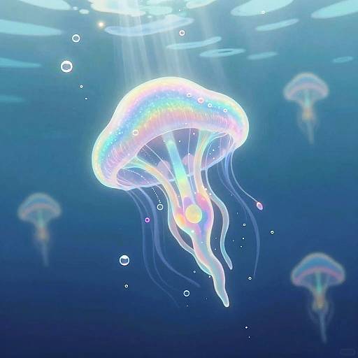 Anime Underwater Bioluminescent Glow