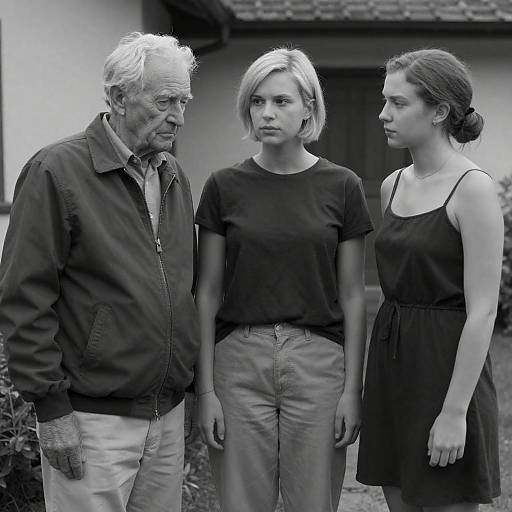 Emotive Outdoor Portrait in Black and White
