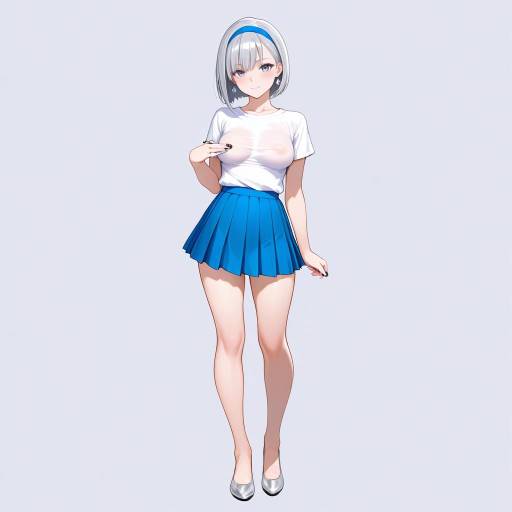 Petite Teenage Girl in Stylish Attire Petite Teenage Girl in Stylish Attire