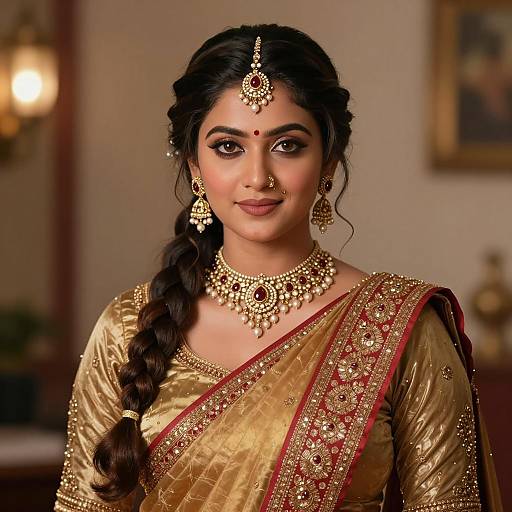 Elegant Indian Woman in Traditional Attire