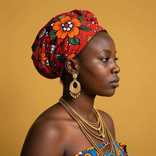 Vibrant Fulani Woman Portrait
