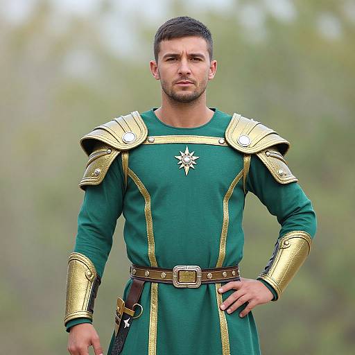 Heroic Fantasy Man in Green Tunic