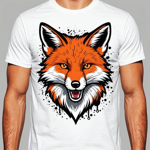 Sports Wounded Fox Cartoon T-Shirt Design