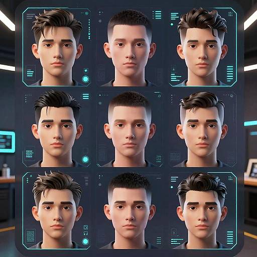 Buzz Cut Hairstyle Generator Interface