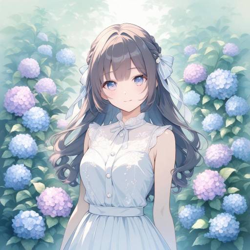Delicate Watercolor Portrait of a Young Woman