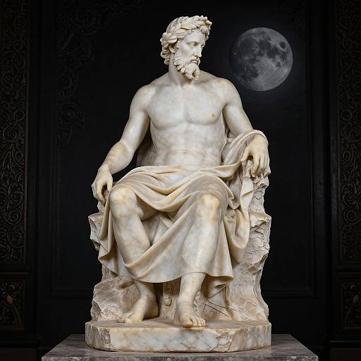 HD Marble Statue of Bearded Man