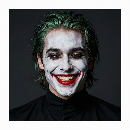 Man with Joker Makeup Smiling