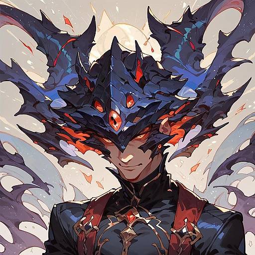 Vibrant Mindless Male in Complex Background