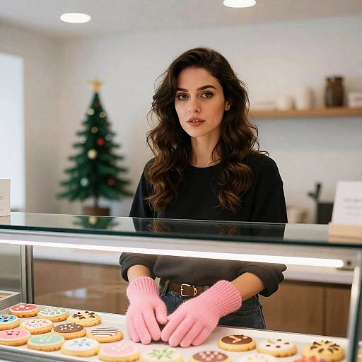 Charming Bakery Scene with a Woman