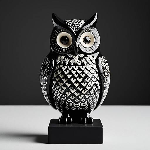 Handcrafted Ceramic Owl Figurine