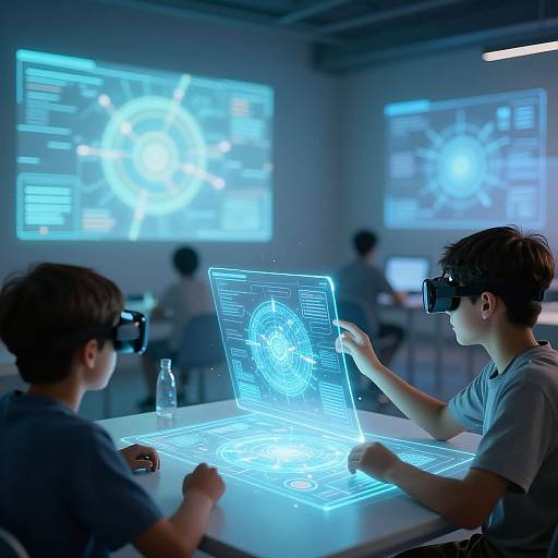 Futuristic Student AR Exploration
