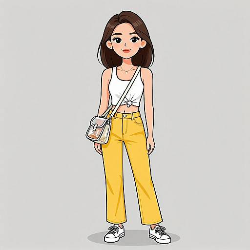 Smiling Woman in Casual Streetwear