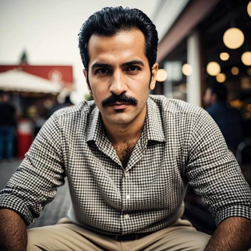 Turkish Man in Casual Checkered Shirt