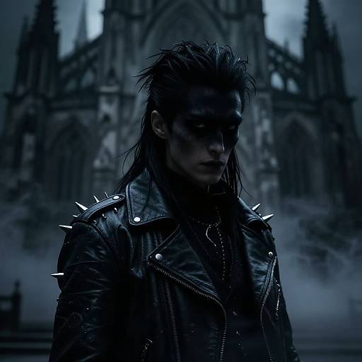 Gothic Mullet with Dark Fantasy Vibe