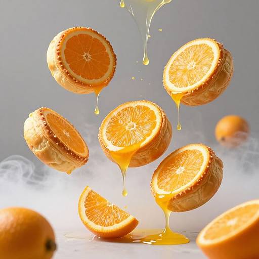 Surreal Floating Pastries with Citrus