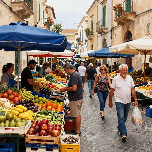 Vibrant Sicilian Market Scene