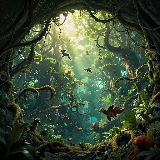 Upside Down Jungle at Black Hole Edge