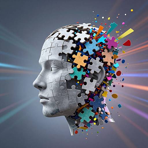 Fragmented Self Puzzle Portrait