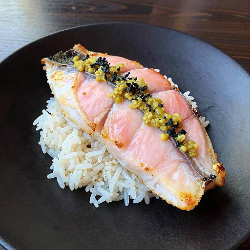 Grilled Fish Fillet on Rice