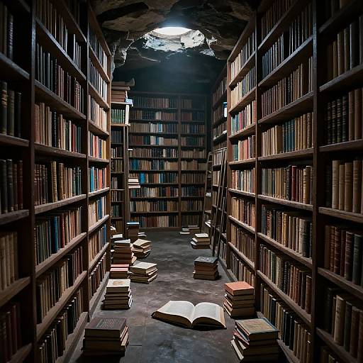 Underground Library with Living Books