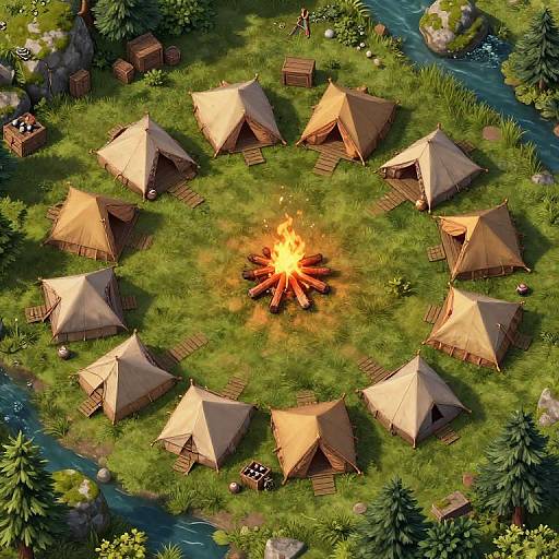 High Detail DnD Campsite Map