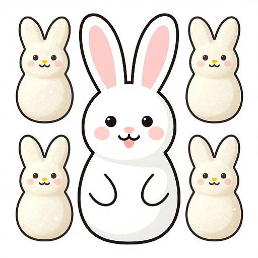 Easter Bunny Marshmallow Peep Clipart