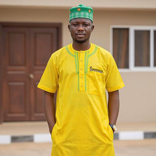 Nigerian Man in Traditional Costume