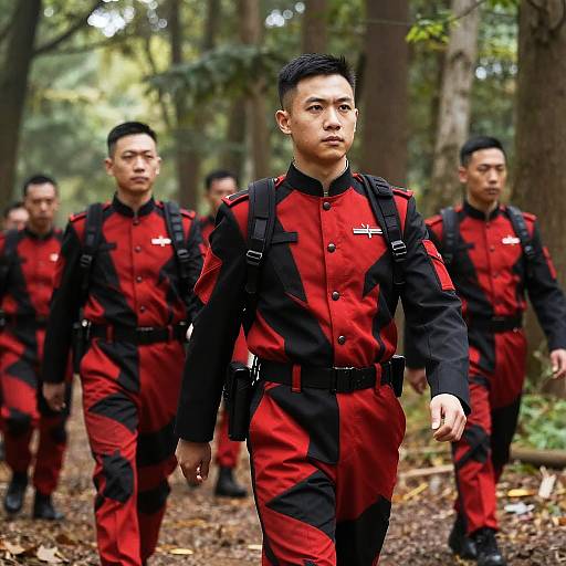 Commanding Officer in Red-Black Uniform
