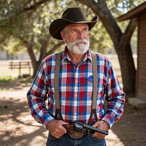Nostalgic Rustic Cowboy Portrait