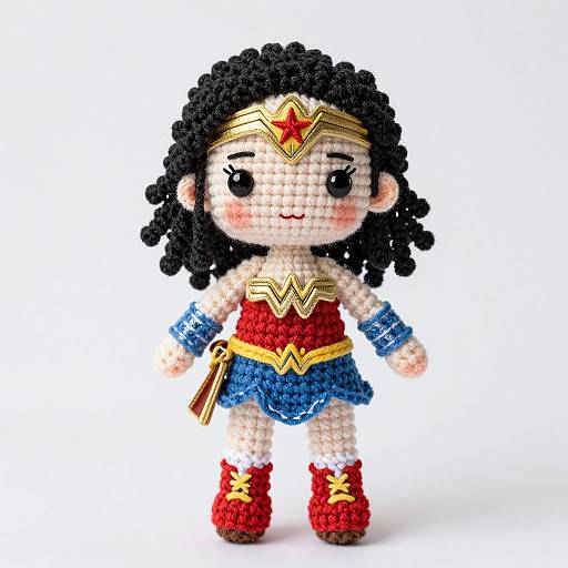 Wonder Woman Amigurumi Crochet Figurine