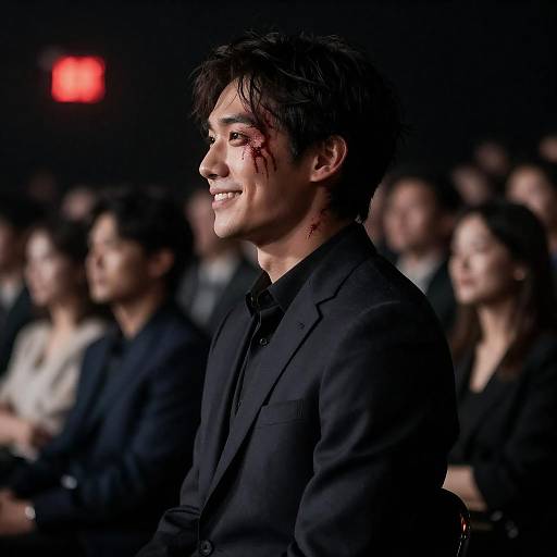 Sinister Smile in Shadows