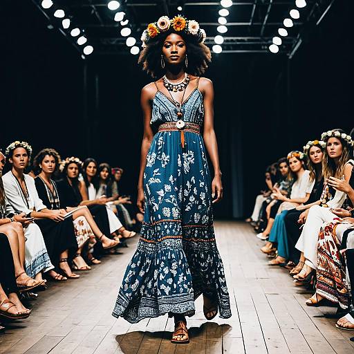 African Female Model on Fashion Runway