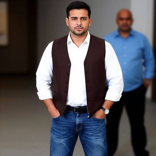 Casual Men Standing and Posing