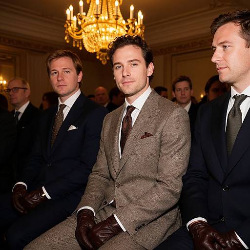 Men in Suits at Luxurious Event
