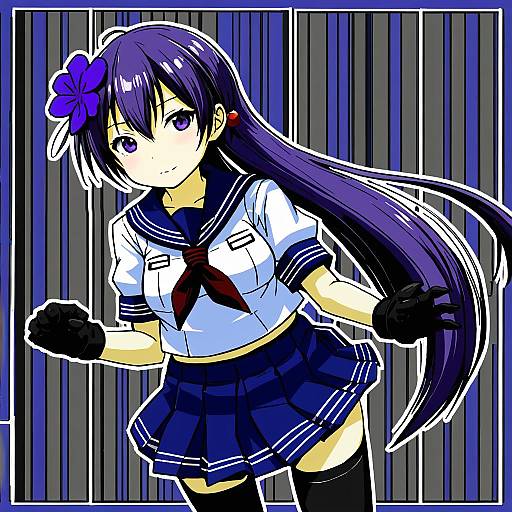 Illustration of Akebono kai ni (kancolle), kantai collection in the style of Fuchi (nightmare)