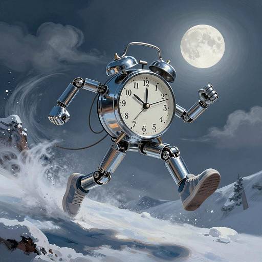 Stylish Sprinter Alarm Clock in Snow