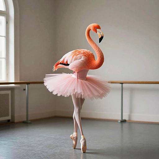 Surreal Flamingo Ballet Dancer