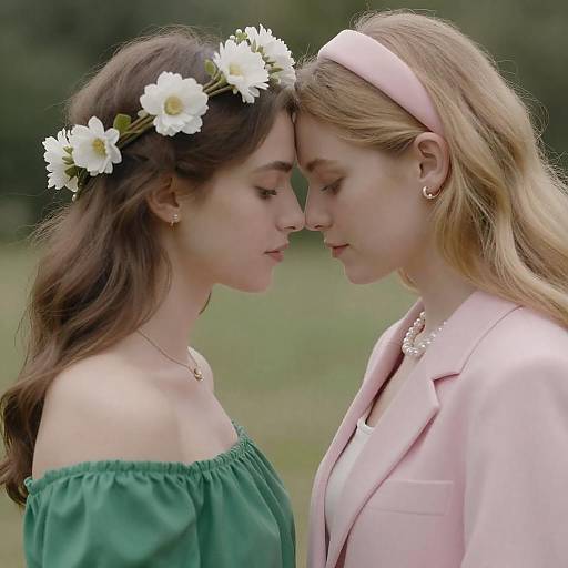 Intimate Floral Portrait of Two Women